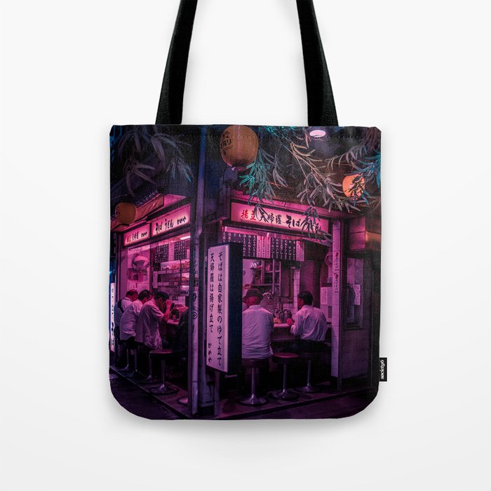 Link to Buy Ramen Corner in Tokyo Tote Bag on Society 6 created by Himanshi Shah