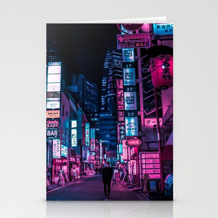Link to Buy Stranger In The Night Card. A cyberpunk style art on Society 6 created by Himanshi Shah